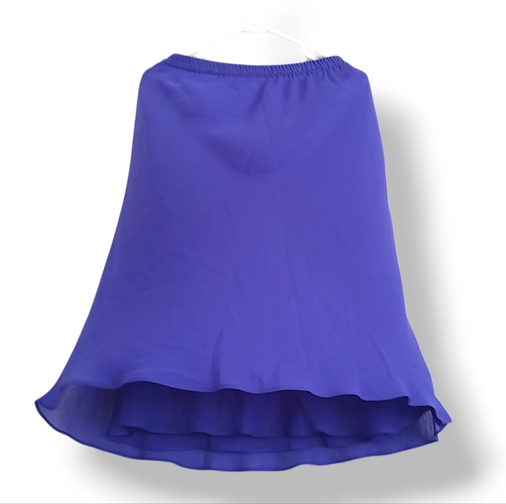 Draper & Damon Purple Midi Skirt Sheer Grape
